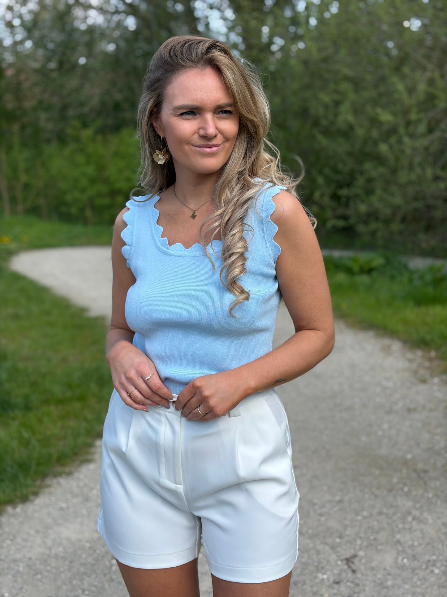 Top Clara licht blauw