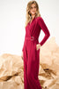 Design - Crossover jumpsuit met stoffen riem (B192)