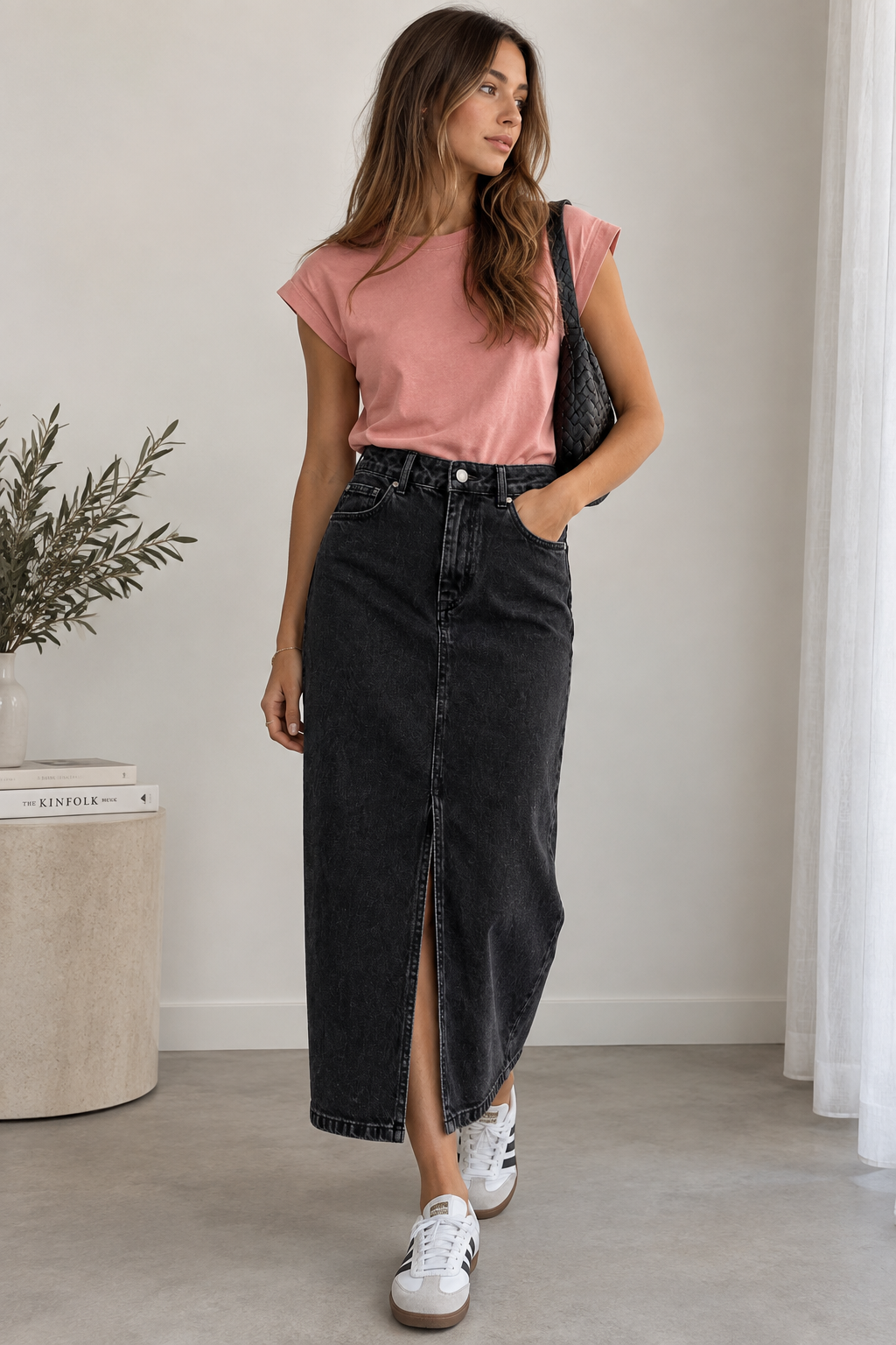 Jeansrok Maya zwart