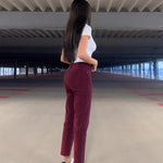 Jeansbroek Redial mom fit Bordeaux
