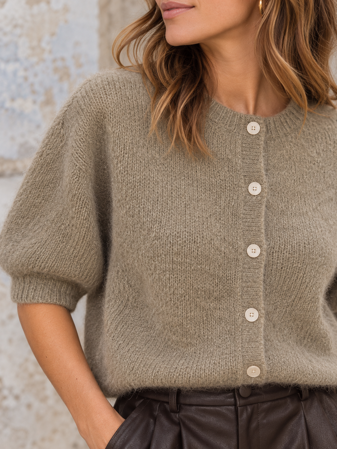 Gilet/pull Noéline taupe