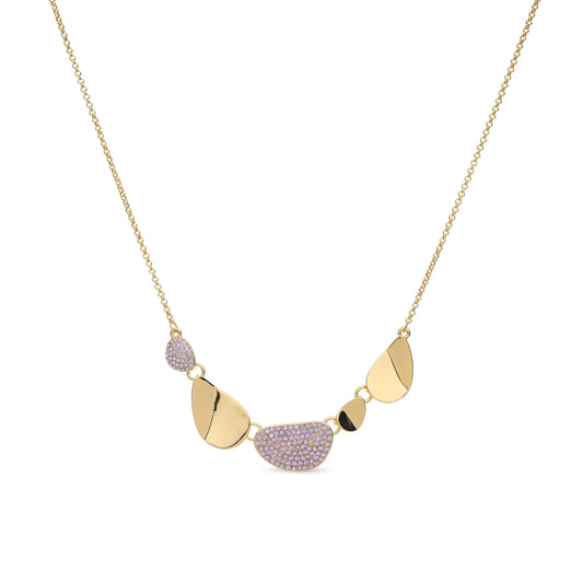 Ketting BE jewels licht paars 029