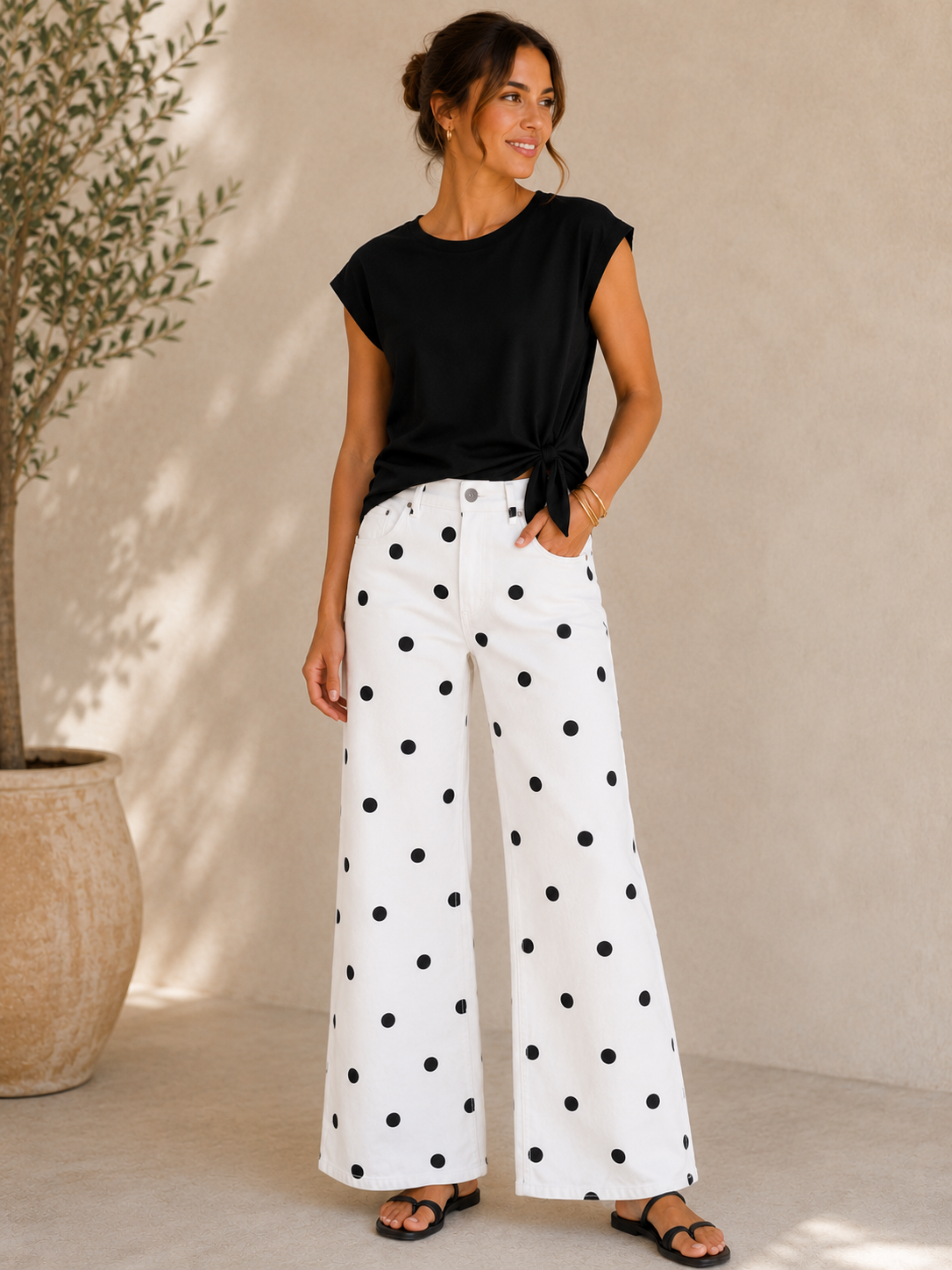 Jeansbroek Redial polka