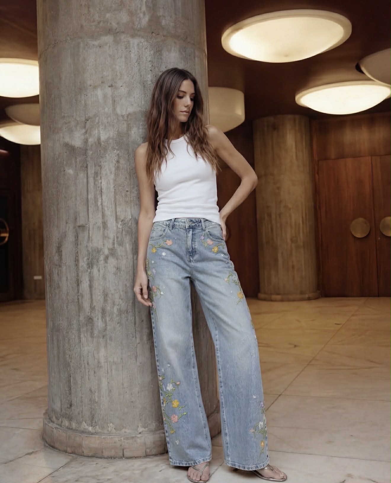 Jeansbroek Sarah wide leg