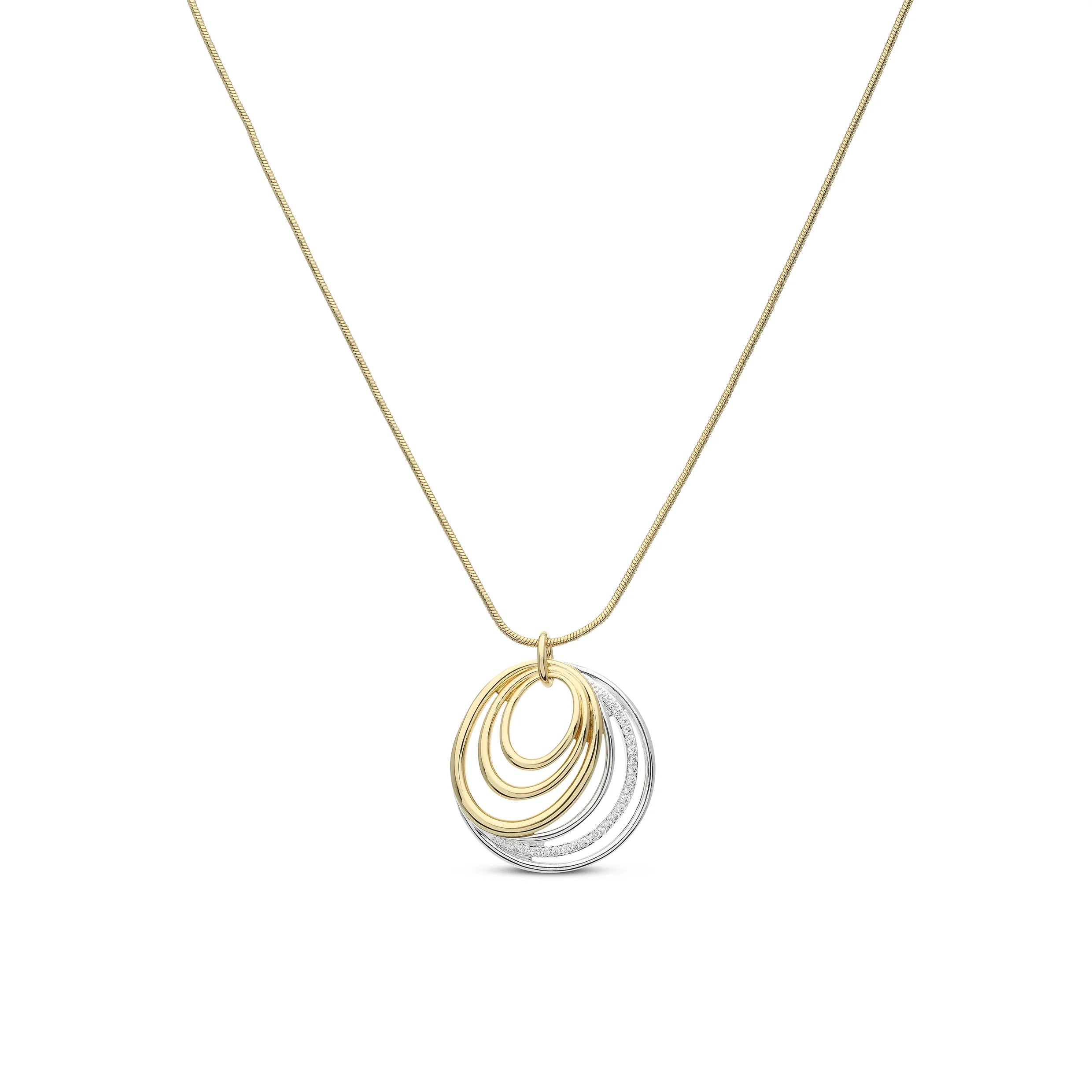 Ketting BE jewels zilver goudkleur 411