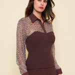 Bloesje Clara choco leopard