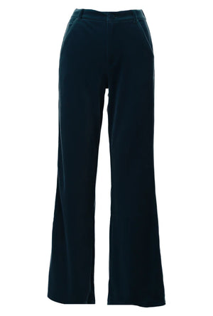 K-Design - Fluweel broek met satijn details (B601)