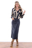 K-Design - Vegan lederen rok met split (B754)