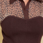 Bloesje Clara choco leopard