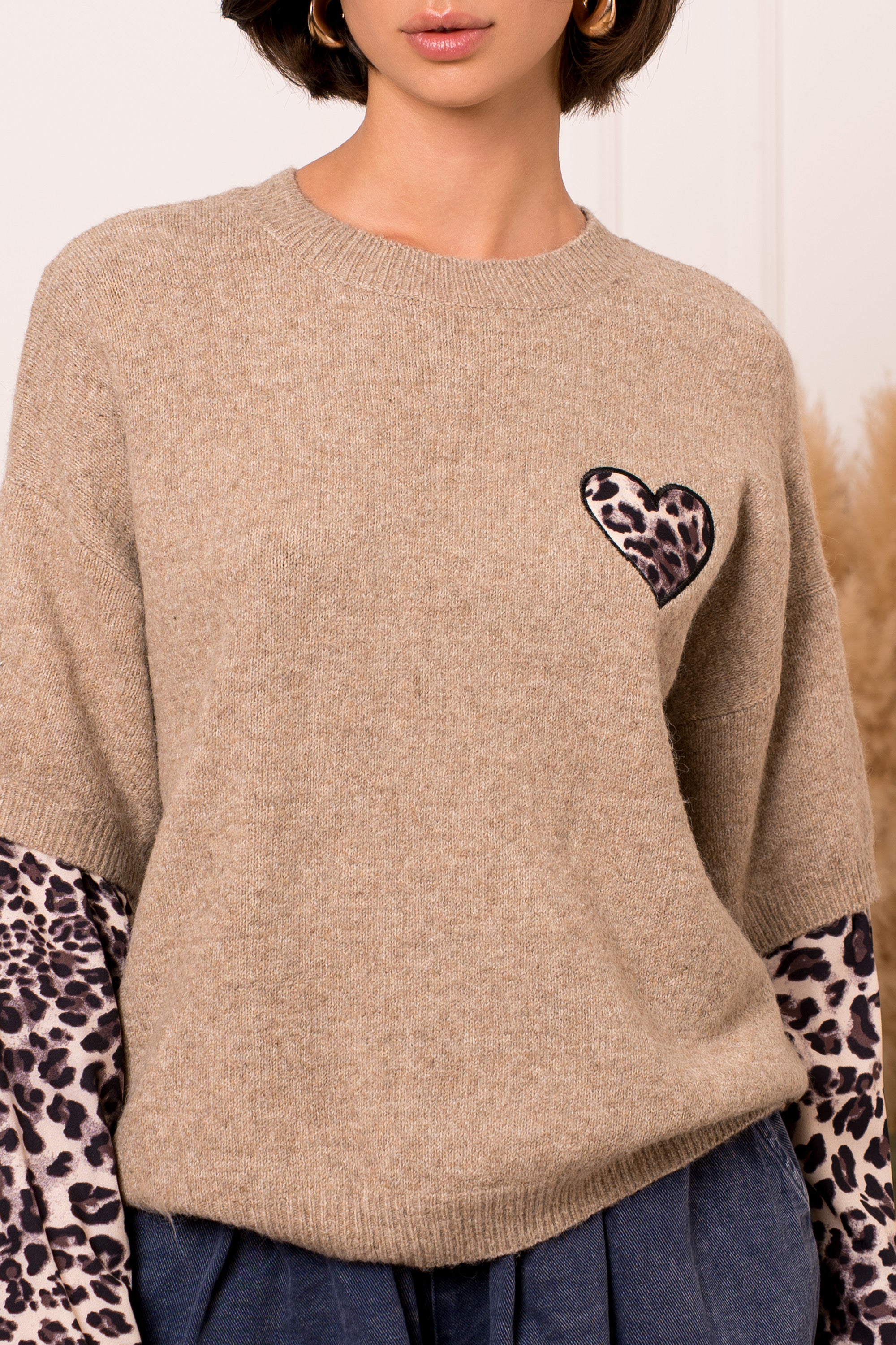 Pull Kimberly taupe Leopard