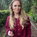 Gilet Bella wine met knopen