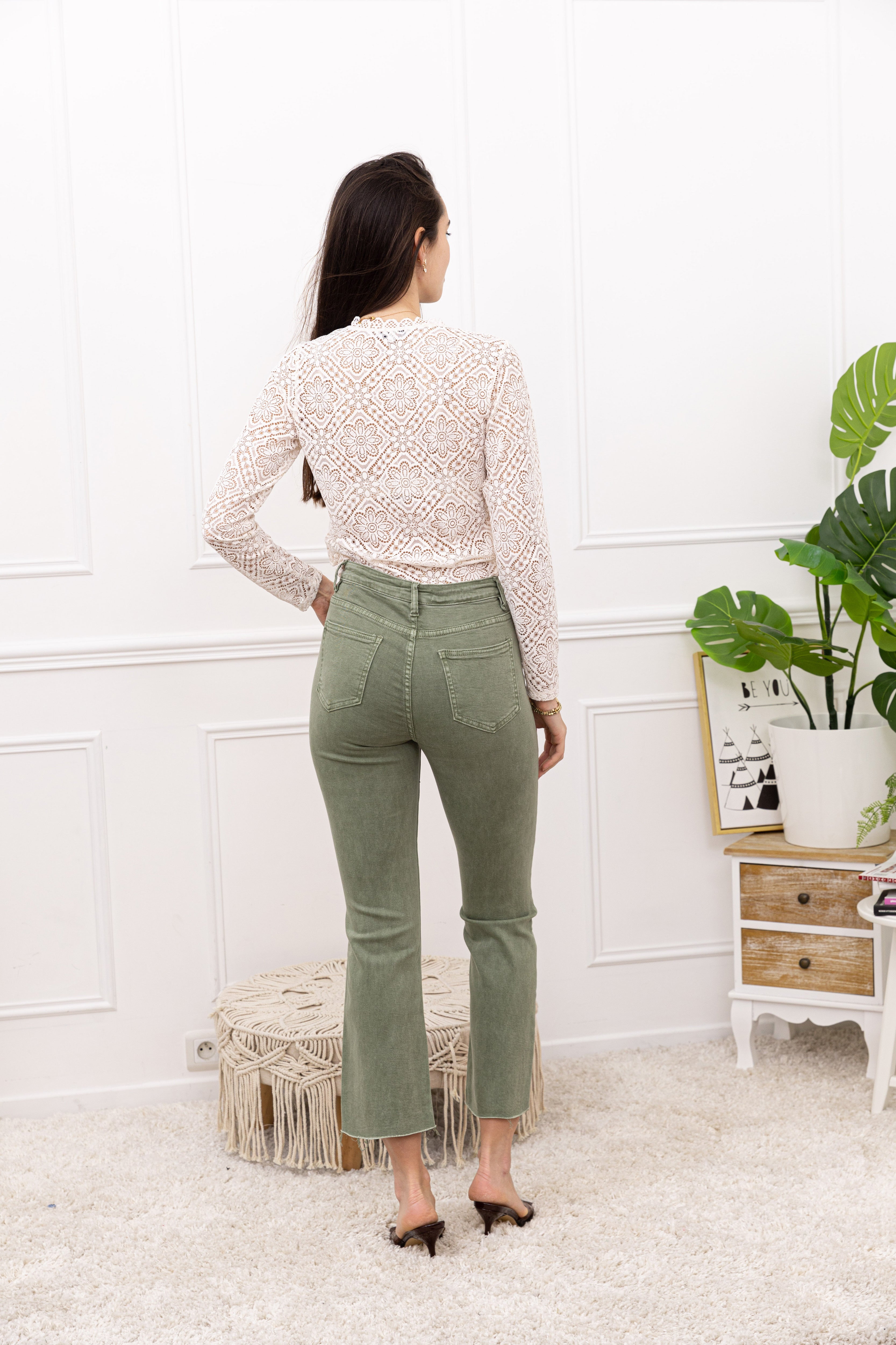 Jeansbroek Foly kaki