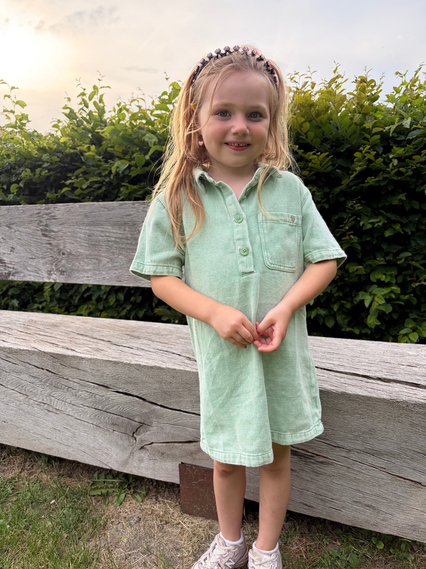 Jeanskleed fille groen