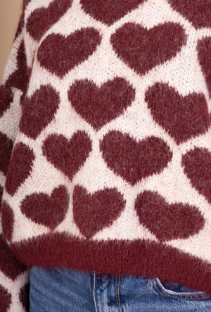 Pull Love wine/beige
