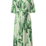 K-design - Maxi dress met print, knopen en stoffen riem (A326P941)