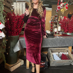 Kleed suède rood/bordeaux joy