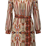 K-design - Mini dress met print en stoffen riem.Z201 P844