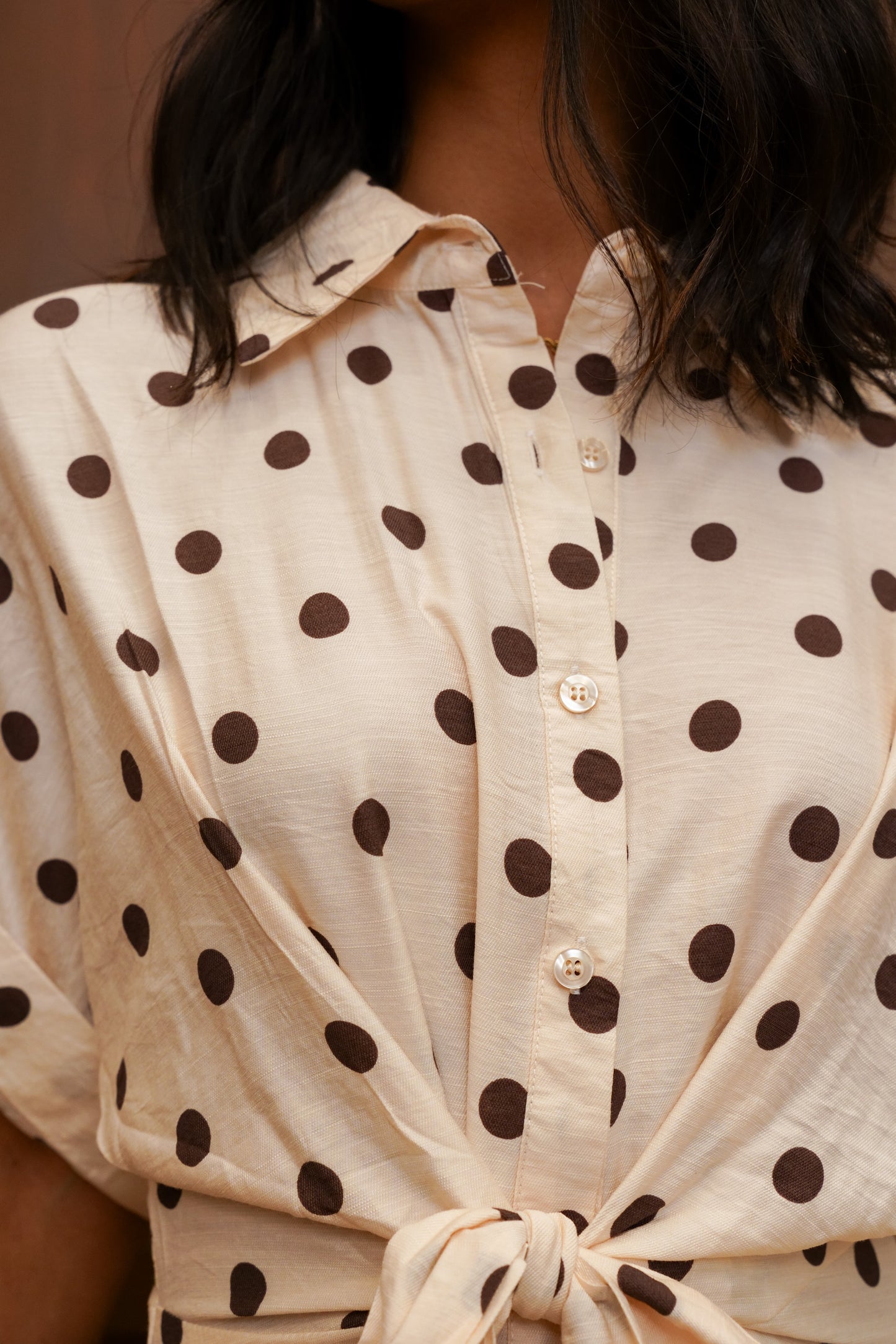 Kleed Julia beige polka