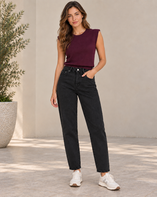 Jeansbroek Redial Mom zwart