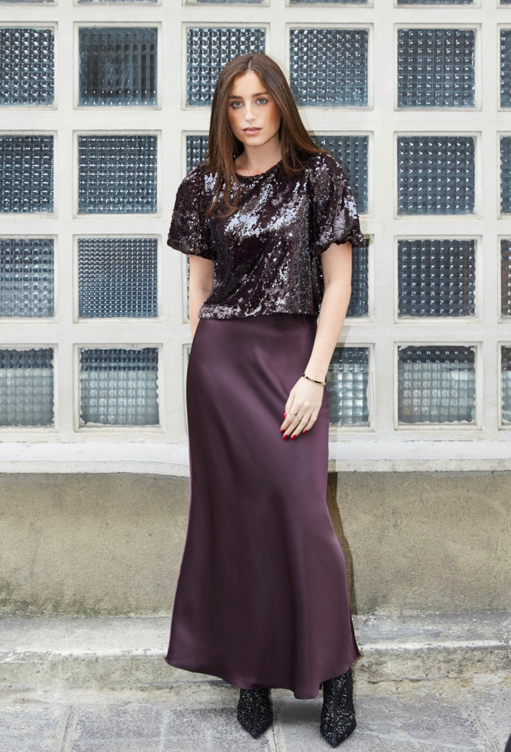 Rok Elli aubergine