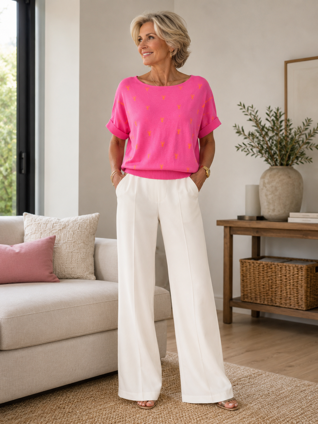 You're my lobster - Pull met dolman sleeve & kreeftjes (C821L)