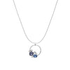 Ketting BE jewels zilverkleur blauw