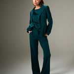 K-Design - Fluweel broek met satijn details (B601)
