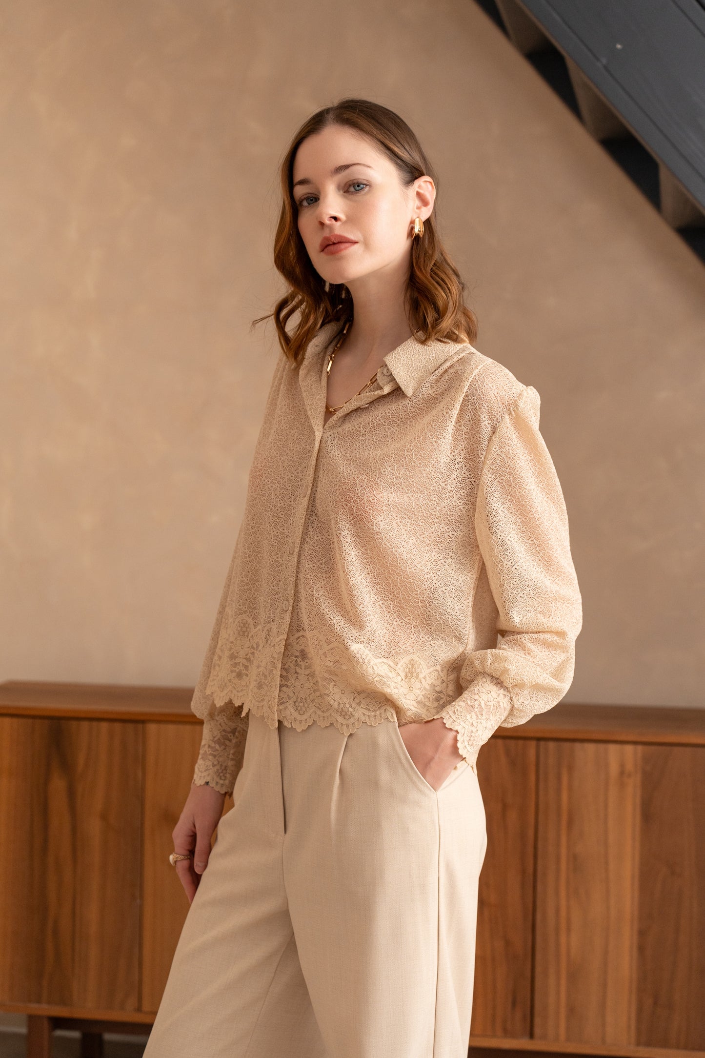 Hemd Marie beige