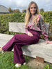 Broek Elli plum suède