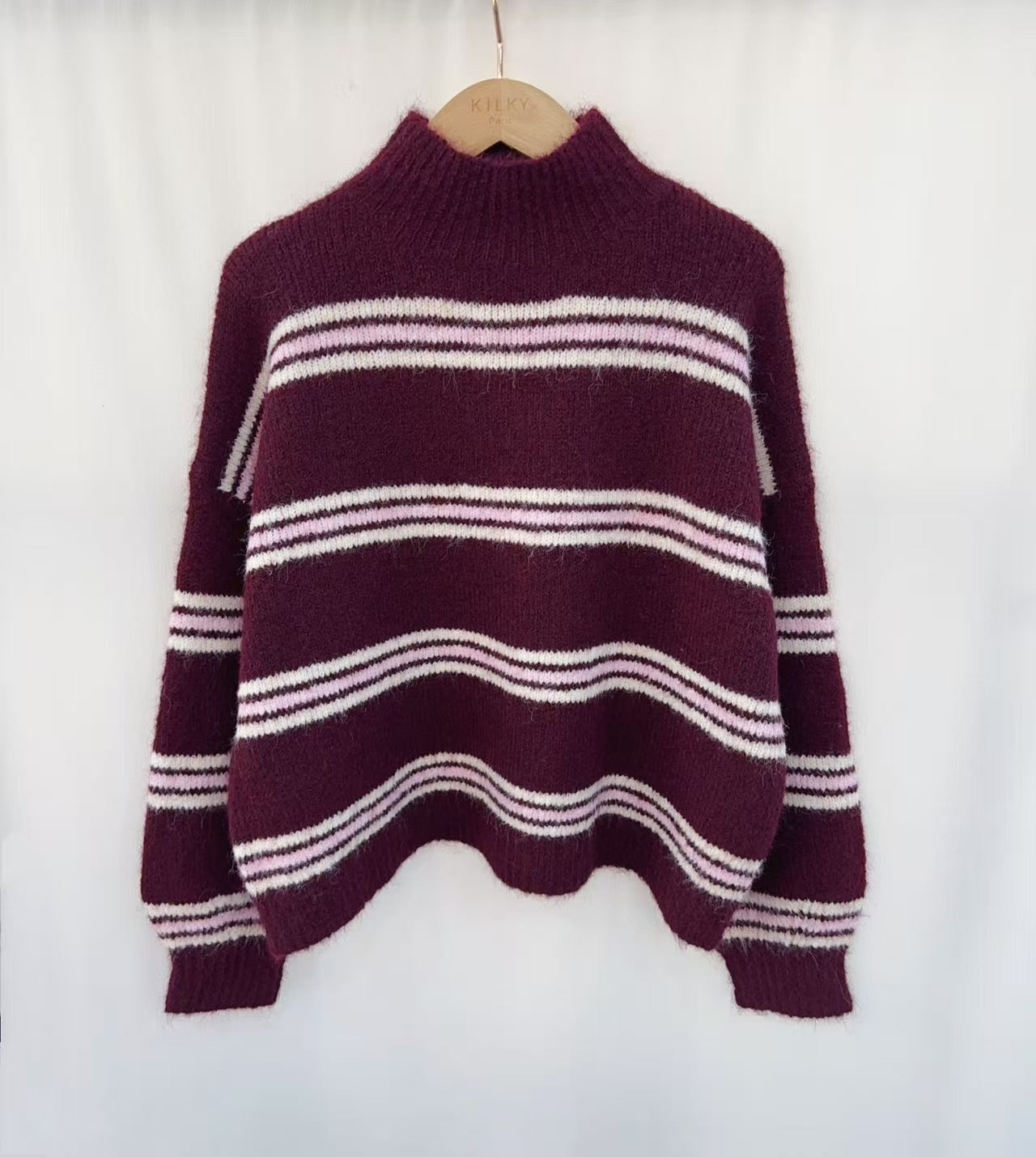 Pull Kimberly burgundy/rose