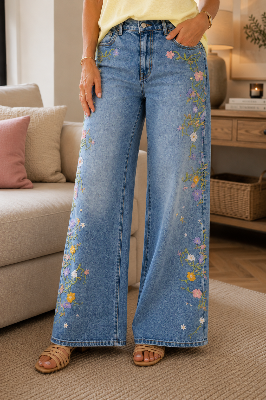 Jeansbroek Sarah wide leg
