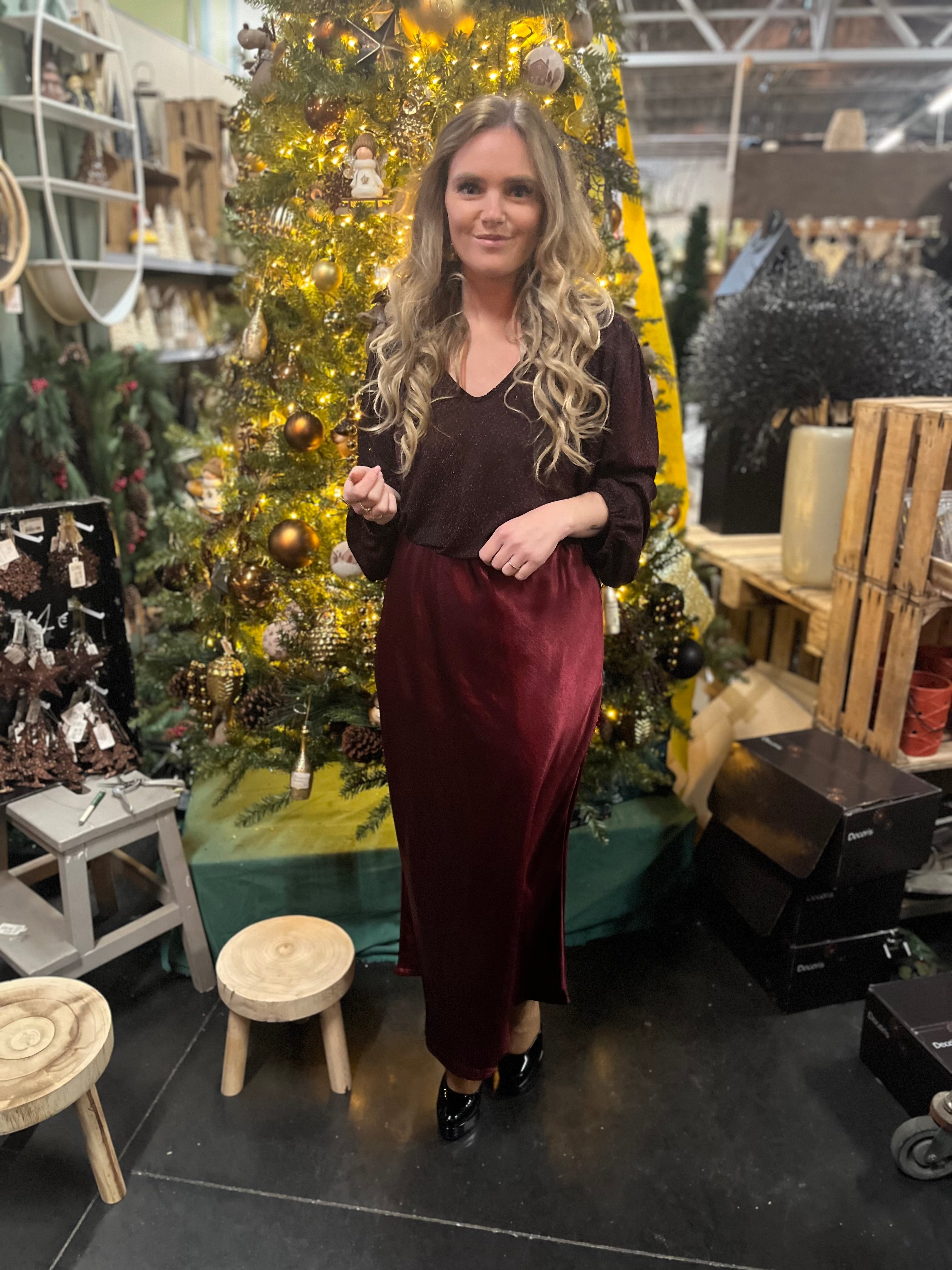 Bloesje Akira rood/bordeaux