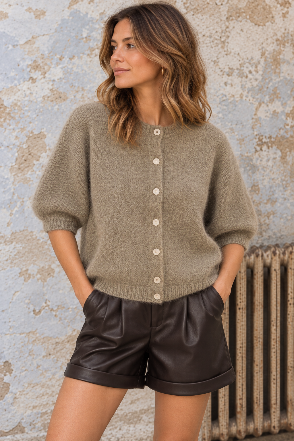 Gilet/pull Noéline taupe