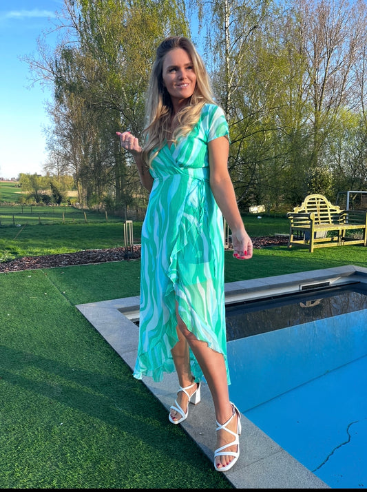 Kleed Gao blauw/groen
