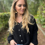 Gilet Bella zwart met knopen