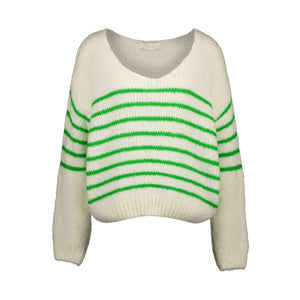 Pull Amélie Amber White/green