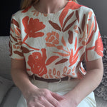 Pull Julia orange korte mouwen