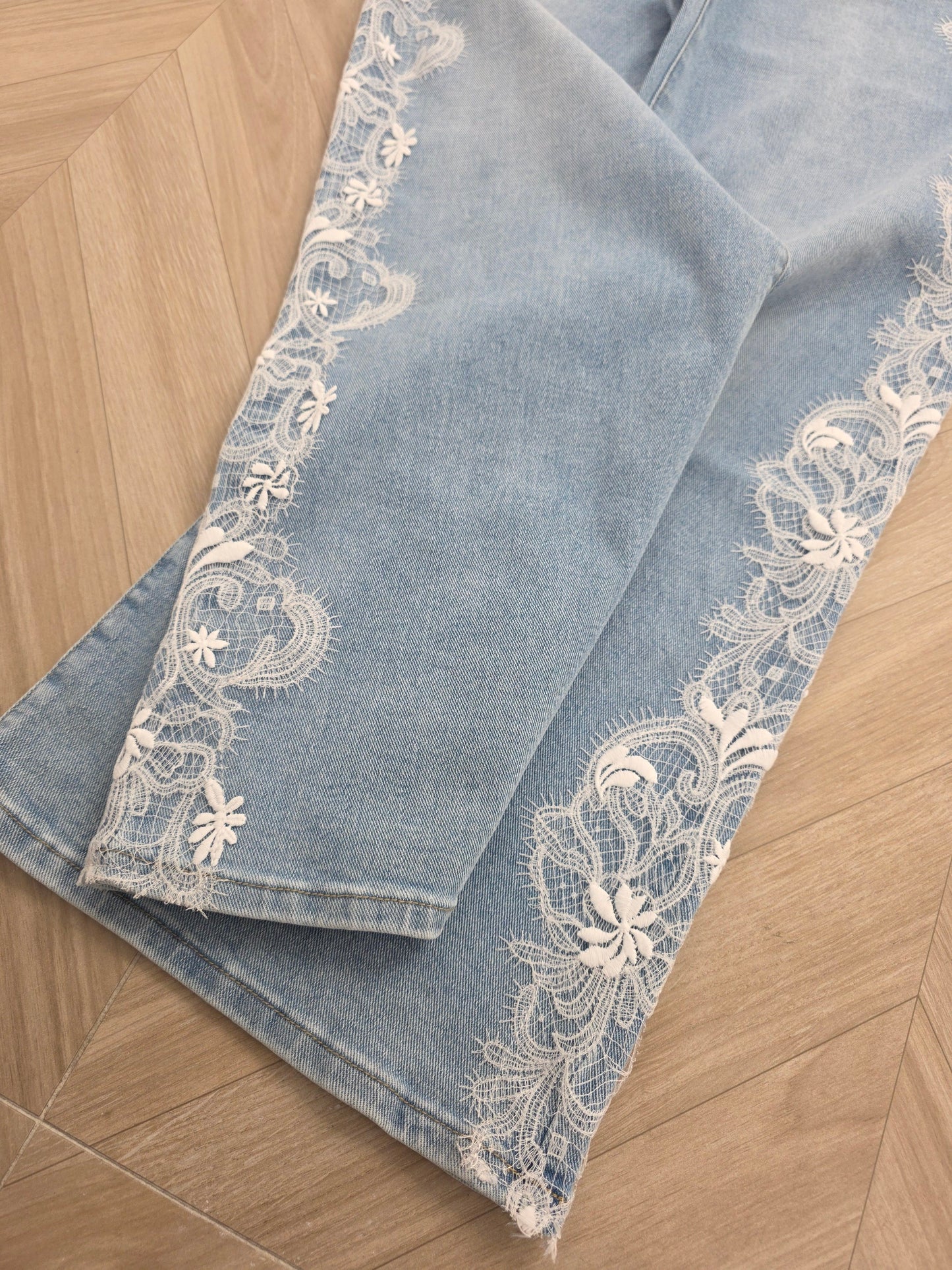 Jeansbroek Redial kant