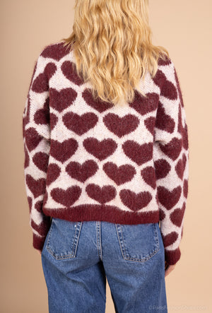 Pull Love wine/beige