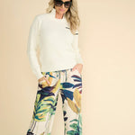 K-design - Broek met print en trekkoord (A322P960)