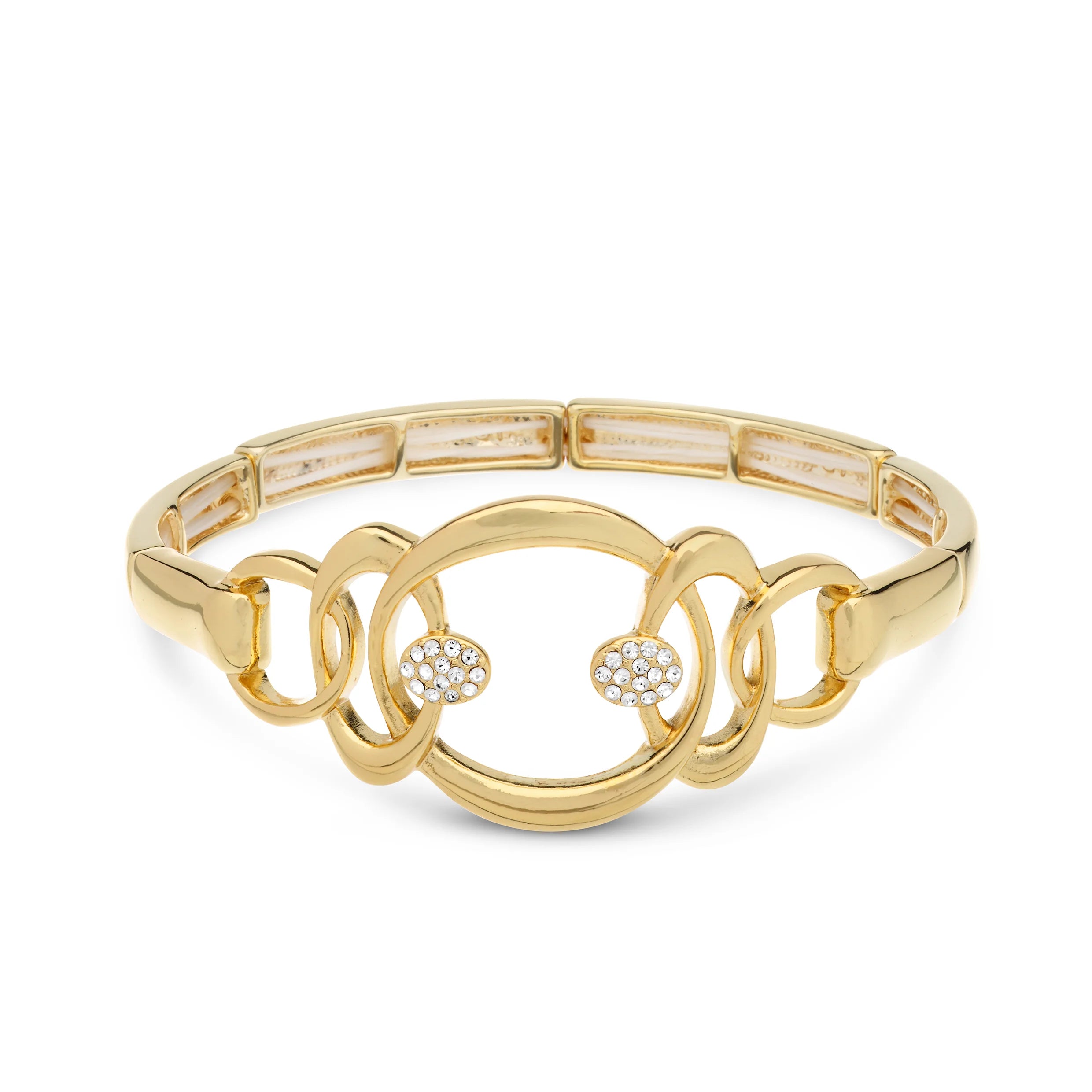 BE jewels elastische armband goudkleur 393