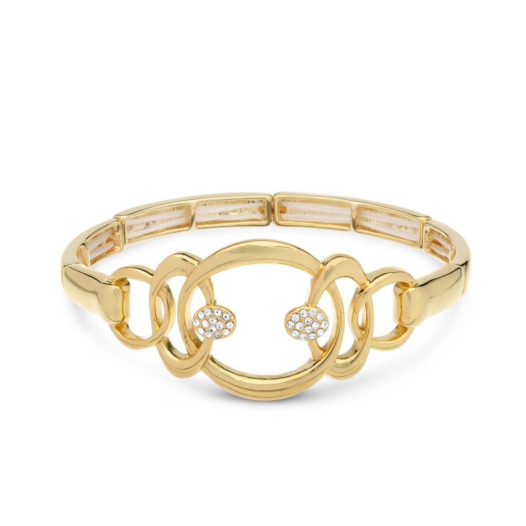 BE jewels elastische armband goudkleur 393