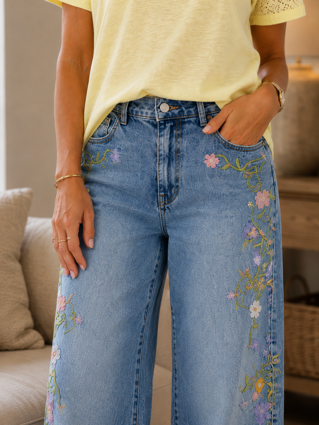 Jeansbroek Sarah wide leg