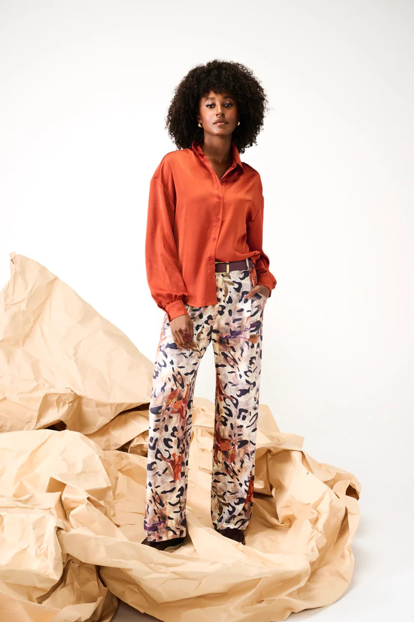 K-Design - Broek met design & bijpassende riem (B305)