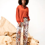 K-Design - Broek met design & bijpassende riem (B305)