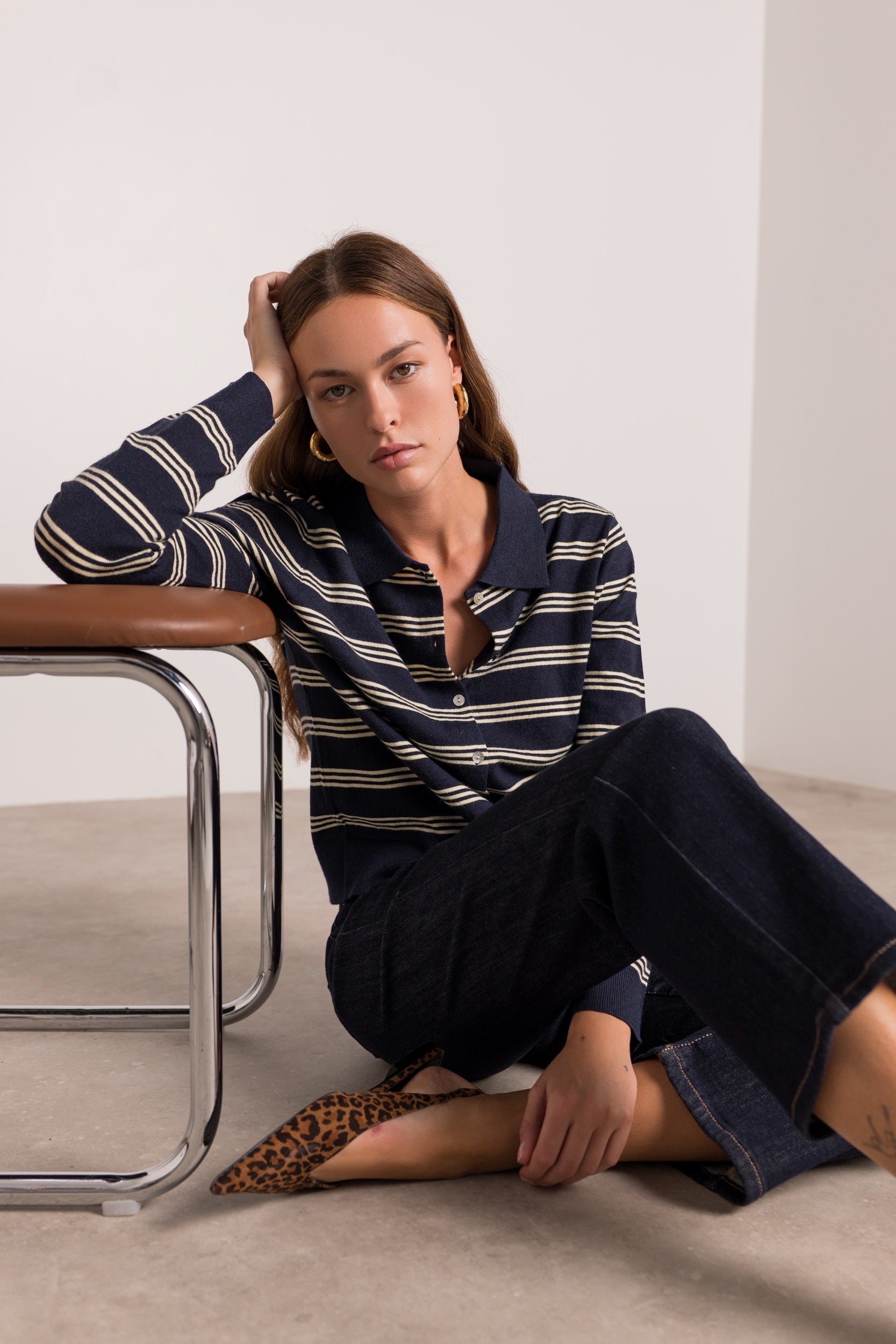 Jeansbroek Musy donker blauw