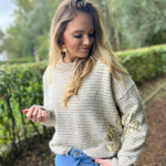Pull Love taupe/beige