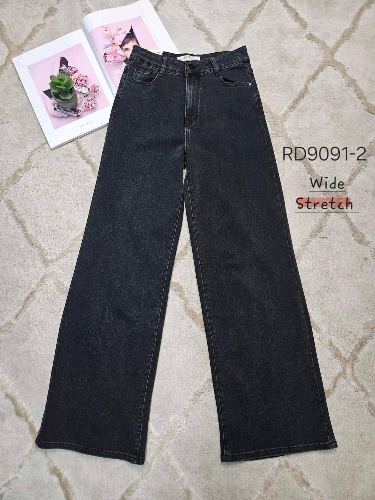 Jeansbroek Redial zwart wild leg stretch