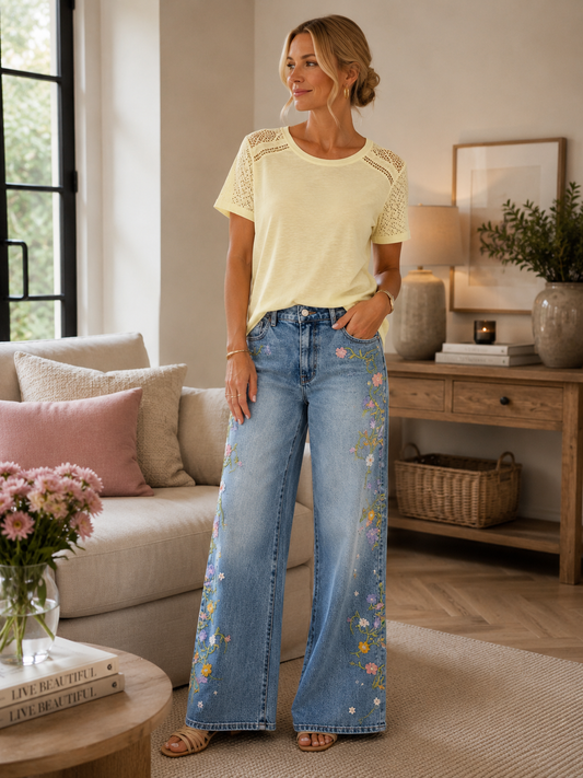 Jeansbroek Sarah wide leg
