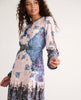 K-design - Mini dress met print, jeansdetails en bijpassende riem (X363)